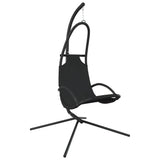 NNEVL Garden Swing Chair with Cushion Cream Oxford Fabric and Steel