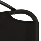 NNEVL Garden Swing Chair with Cushion Black Oxford Fabric and Steel