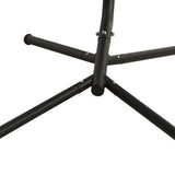 NNEVL Garden Swing Chair with Cushion Black Oxford Fabric and Steel