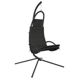 NNEVL Garden Swing Chair with Cushion Dark Grey Oxford Fabric&Steel