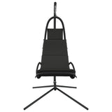 NNEVL Garden Swing Chair with Cushion Dark Grey Oxford Fabric&Steel