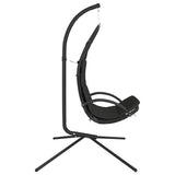NNEVL Garden Swing Chair with Cushion Dark Grey Oxford Fabric&Steel
