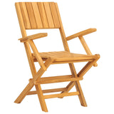 NNEVL Folding Garden Chairs 2 pcs 55x61x90 cm Solid Wood Teak