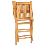 NNEVL Folding Garden Chairs 2 pcs 55x62x90 cm Solid Wood Teak