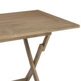 NNEVL Folding Garden Table Grey 120x70x75 cm Solid Wood Teak