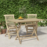 NNEVL Folding Garden Table Grey 120x70x75 cm Solid Wood Teak