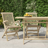 NNEVL Folding Garden Chairs 2 pcs Grey 56x61x89 cm Solid Wood Teak