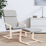 NNEVL Relaxing Chair Light Grey Fabric