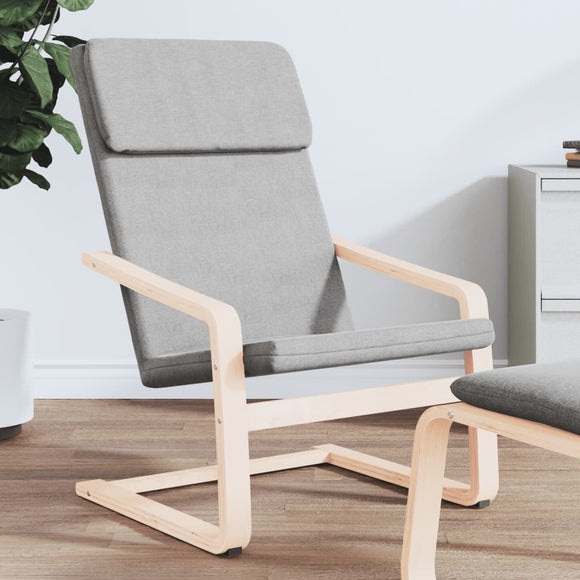 NNEVL Relaxing Chair Light Grey Fabric
