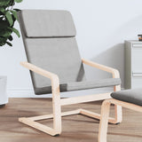 NNEVL Relaxing Chair Light Grey Fabric