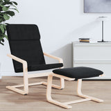 NNEVL Footstool Black 51x41x40 cm Fabric