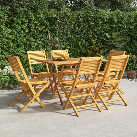 NNEVL Folding Garden Chairs 6 pcs 47x62x90 cm Solid Wood Teak