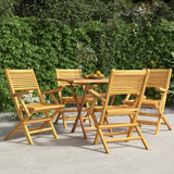 NNEVL Folding Garden Chairs 4 pcs 55x62x90 cm Solid Wood Teak