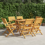 NNEVL Folding Garden Chairs 6 pcs 55x62x90 cm Solid Wood Teak