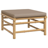 NNEVL 11 Piece Garden Lounge Set with Taupe Cushions  Bamboo
