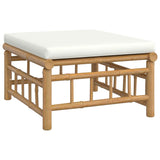 NNEVL 7 Piece Garden Lounge Set with Cream White Cushions  Bamboo