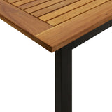 NNEVL 7 Piece Garden Dining Set Solid Wood Acacia and Metal
