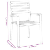 NNEVL 7 Piece Garden Dining Set Solid Wood Acacia and Metal