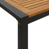 NNEVL 5 Piece Garden Dining Set Solid Wood Acacia and Metal
