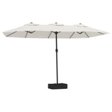 NNEVL Double-Head Parasol Sand White 449x245 cm