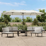 NNEVL Double-Head Parasol Sand White 449x245 cm
