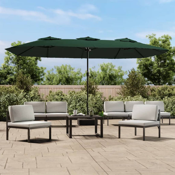 NNEVL Double-Head Parasol Green 449x245 cm