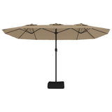 NNEVL Double-Head Parasol Taupe 449x245 cm
