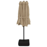 NNEVL Double-Head Parasol Taupe 449x245 cm