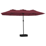 NNEVL Double-Head Parasol Bordeaux Red 449x245 cm