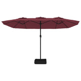 NNEVL Double-Head Parasol Bordeaux Red 449x245 cm