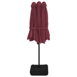 NNEVL Double-Head Parasol Bordeaux Red 449x245 cm