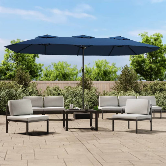 NNEVL Double-Head Parasol Azure Blue 449x245 cm