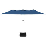 NNEVL Double-Head Parasol with LEDs Azure Blue 449x245 cm