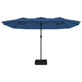 NNEVL Double-Head Parasol with LEDs Azure Blue 449x245 cm