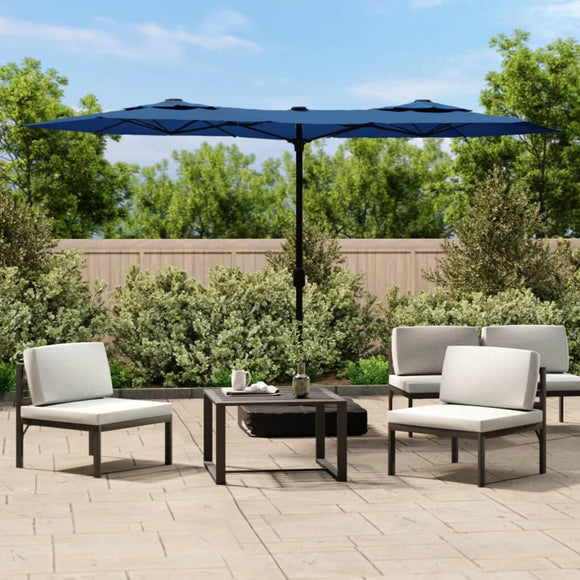 NNEVL Double-Head Parasol Azure Blue 316x240 cm