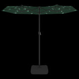 NNEVL Double-Head Parasol with LEDs Green 316x240 cm