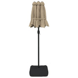 NNEVL Double-Head Parasol with LEDs Taupe 316x240 cm