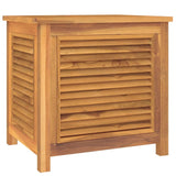 NNEVL Garden Storage Box with Bag 60x50x58 cm Solid Wood Teak