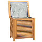 NNEVL Garden Storage Box with Bag 60x50x58 cm Solid Wood Teak