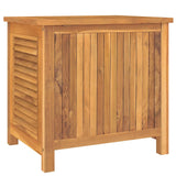 NNEVL Garden Storage Box with Bag 60x50x58 cm Solid Wood Teak