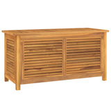 NNEVL Garden Storage Box with Bag 114x50x58 cm Solid Wood Teak