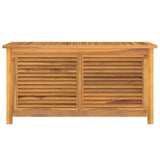 NNEVL Garden Storage Box with Bag 114x50x58 cm Solid Wood Teak