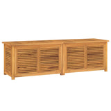 NNEVL Garden Storage Box with Bag 175x50x53 cm Solid Wood Teak