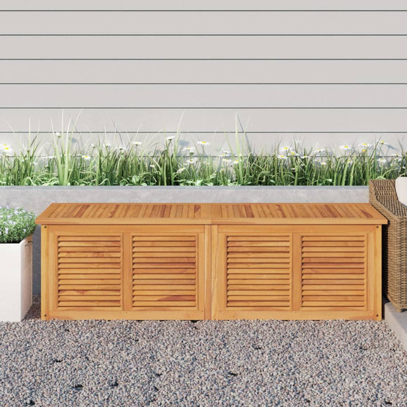 NNEVL Garden Storage Box with Bag 175x50x53 cm Solid Wood Teak