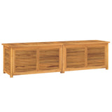 NNEVL Garden Storage Box with Bag 200x50x53 cm Solid Wood Teak