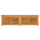 NNEVL Garden Storage Box with Bag 200x50x53 cm Solid Wood Teak