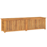 NNEVL Garden Storage Box with Bag 200x50x53 cm Solid Wood Teak