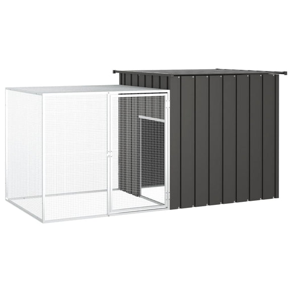 NNEVL Rabbit Cage Anthracite 200x91x100 cm Galvanised Steel