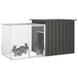 NNEVL Rabbit Cage Anthracite 200x91x100 cm Galvanised Steel