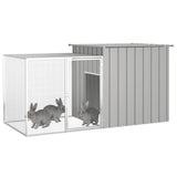 NNEVL Rabbit Cage Grey 200x91x100 cm Galvanised Steel